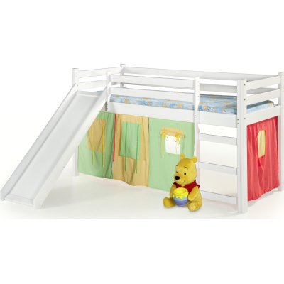 Neo Kinderbett mit Rutsche - Wei + Mbelpflegeset fr Textilien
