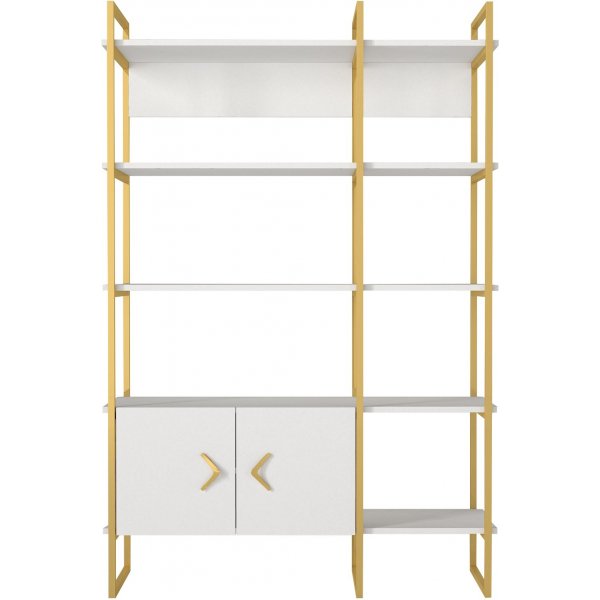 Santana B�cherregal - Wei�/Gold