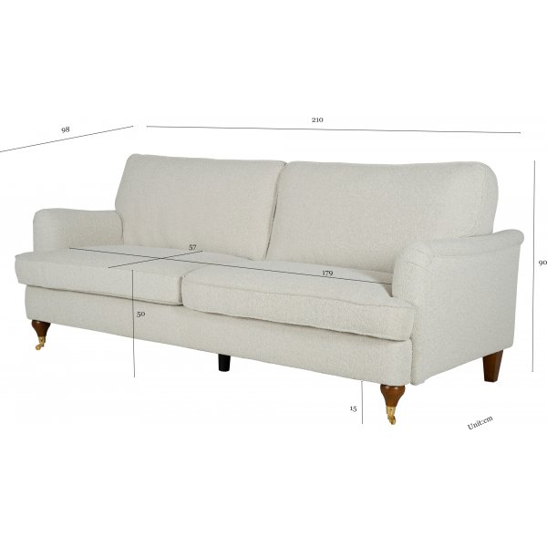 Howard Watford Deluxe 3-Sitzer-Sofa aus Boucl