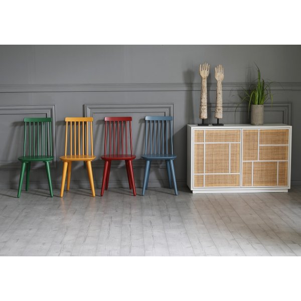 Roter Steckstuhl RAL3003 + M�belreinigung