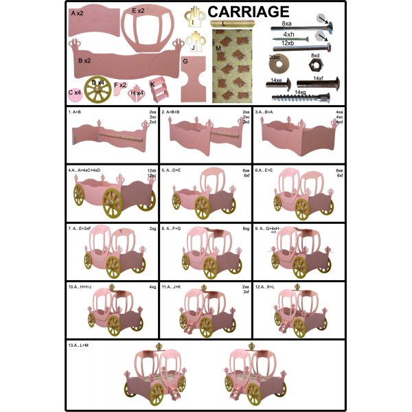 Droska Prinzessin - 90x190 cm