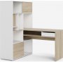 Function Plus Schreibtisch 135,2 x 100,2 x 153 cm - Wei/Eiche