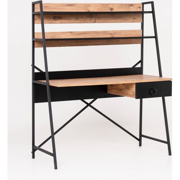 Nova Schreibtisch 125x55 cm - Braun/Schwarz