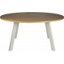Groer runder Esstisch Freddy fr 8 Personen in Tnche mit weien Beinen - 155 cm