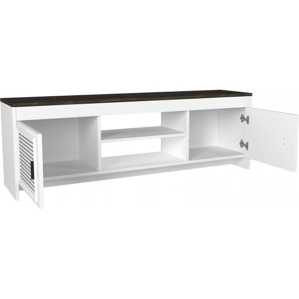 Done Medienbank - Weiß/Dunkelbraun Done Medienbank - Weiß/Dunkelbraun