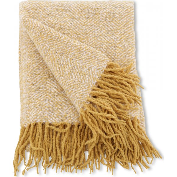 Meliertes Plaid 130x170 cm - Gelb