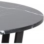 Amble runder Esstisch 110 cm - Schwarz/Marmor