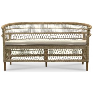 Tranum Outdoor-Sofa aus Rattan - Natur + Fleckentferner für Möbel Tranum Outdoor-Sofa aus Rattan - Natur + Fleckentferner für Möbel