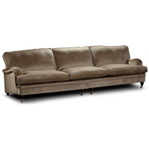 Howard Luxor gerades Sofa XL 300 cm - Jede Farbe und jeder Stoff