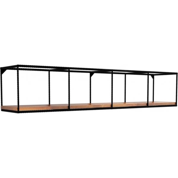 Wandregal Miray - Nussbaum/schwarz
