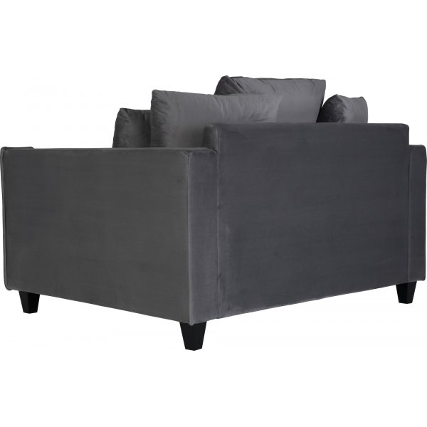 Brandy Lounge Sessel 1,5-Sitzer Sofa - Dunkelgrau (Samt) Brandy Lounge Sessel 1,5-Sitzer Sofa - Dunkelgrau (Samt)