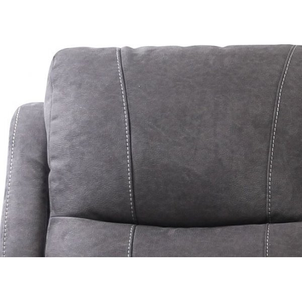 Enjoy Liege-Ecksofa - 4-Sitzer (elektrisch) in anthrazitfarbenem Mikrofaserstoff (Modell V)