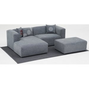 Linden Mini-Diwansofa links - Grau