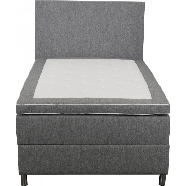 Bett mit Stauraum grau 120x200 cm