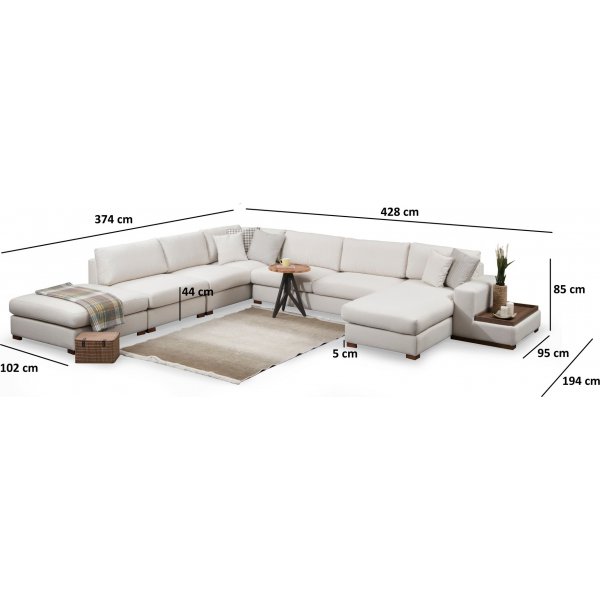 Loki U-Sofa - Beige Loki U-Sofa - Beige