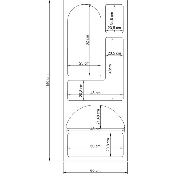 Vivanta Regal 60x30x150 cm - Wei�