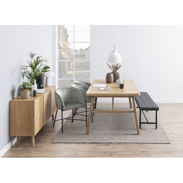 Galway Esstisch 200 cm - Eiche/schwarz Galway Esstisch 200 cm - Eiche/schwarz