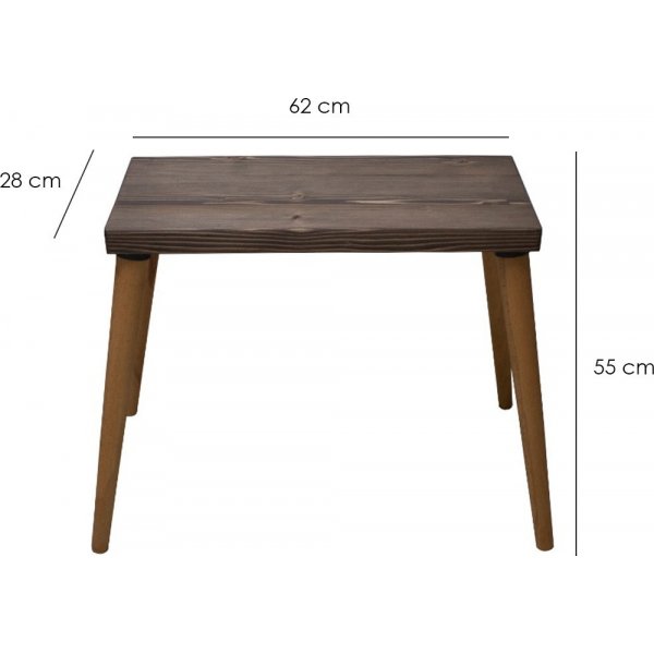 Convertry Wetttisch 62x28 | 52x28 | 42x28 cm - Nussbaum/Eiche