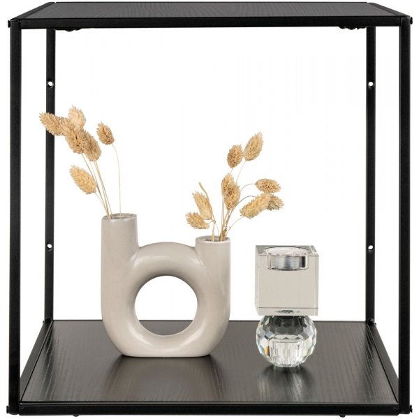 Weies Wandregal - Schwarz - 36x36x36