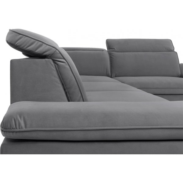 Darby Ecksofa rechts - Grau
