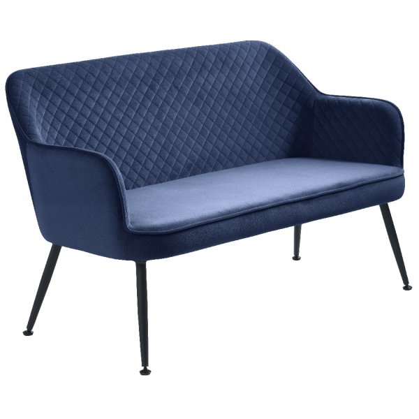 Anna 2-Sitzer-Sofa aus blauem Samt