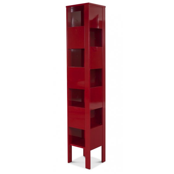 Diplomat Buchschrank - Roter Hochglanz