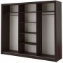 Mervyn Kleiderschrank mit Spiegel - Wenge