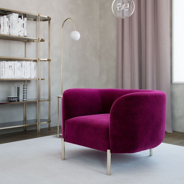 Makronensessel - Fuchsia