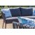 Ipanema Outdoor-Lounge-Set aus Teakholz und Olefin-Stoff mit Sofa, 2 Sesseln und Couchtisch - Grau