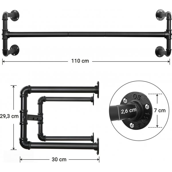 Commander Kleiderstange - Schwarz