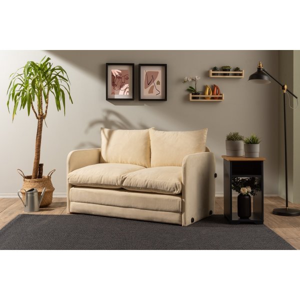 Saga 2-Sitzer-Schlafsofa - Creme