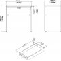 Function Plus Schreibtisch 74,7 x 48,2 x 76,7 cm - Wei/Grau