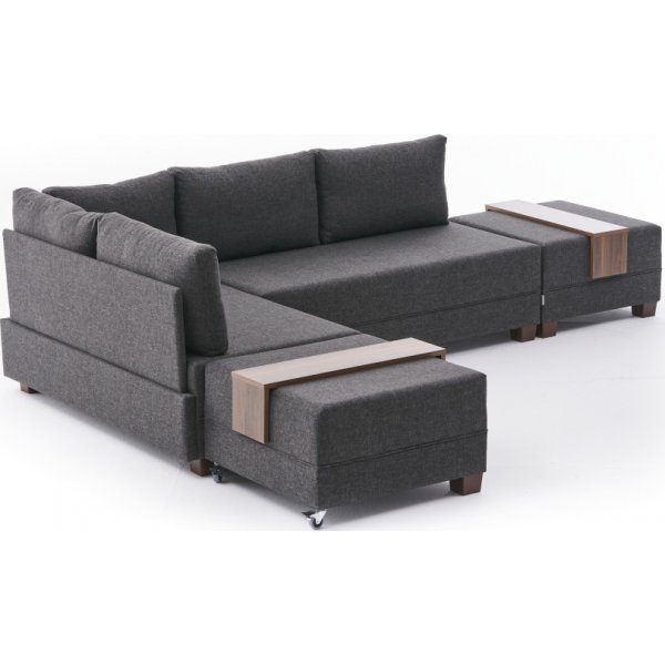 Fly Ecksofa links - Anthrazit