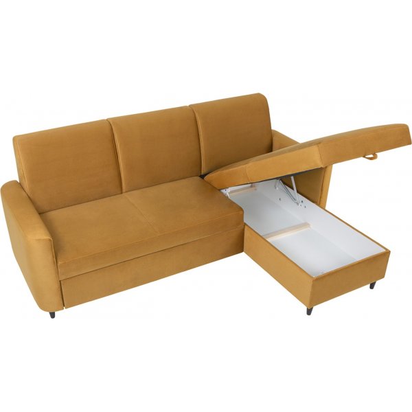 Schlafsofa mit Lattenrost - Gelb