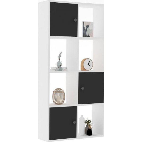 Ein Bücherregal - Weiß/Anthrazit Ein Bücherregal - Weiß/Anthrazit