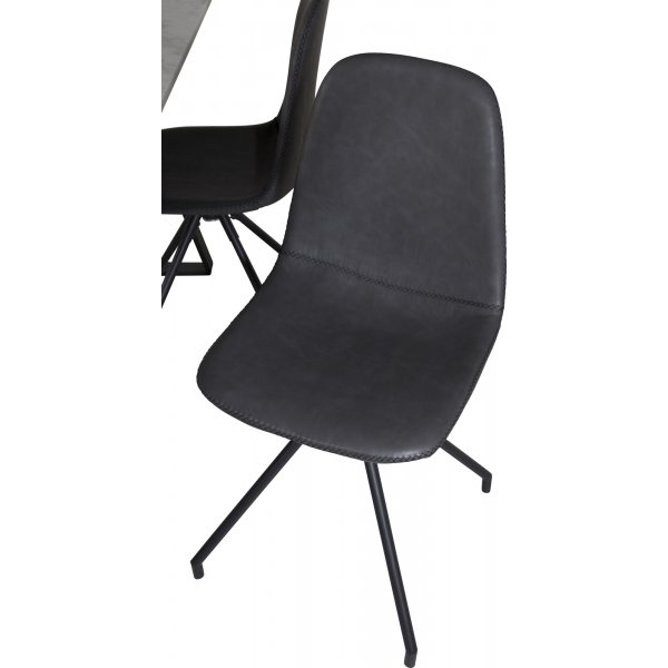 Drehbarer Esszimmerstuhl Bridge - Schwarzes PU Drehbarer Esszimmerstuhl Bridge - Schwarzes PU