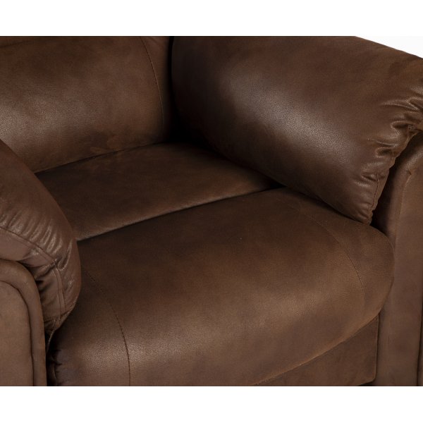 Vera-Sessel aus brauner Mikrofaser Vera-Sessel aus brauner Mikrofaser