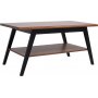 Madison Couchtisch 110 x 60 cm - Braune Eiche/Schwarz