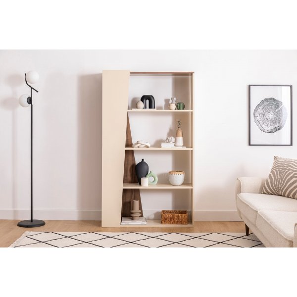 Clark B�cherregal - Walnuss/Beige