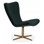 Milano Designer-Sessel - Grn (Samt) / Messing