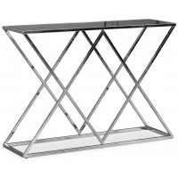 Maine Konsolentisch - Chrom / Getntes Glas