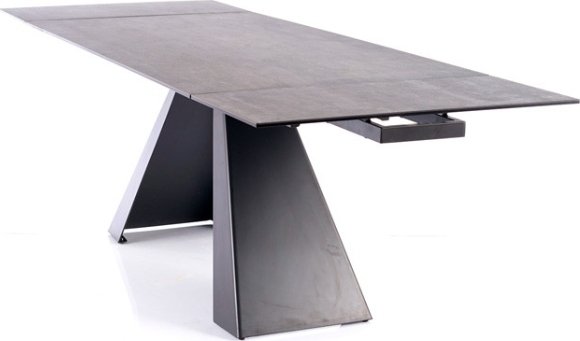 Salvadore Esstisch 120-180 x 80 cm - Grau/Schwarz Salvadore Esstisch 120-180 x 80 cm - Grau/Schwarz