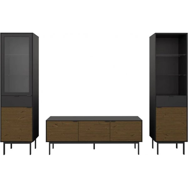 Vitrine Soma - Schwarz/Espresso