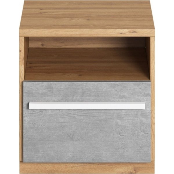 Plano Nachttisch - Nash Eiche/grau