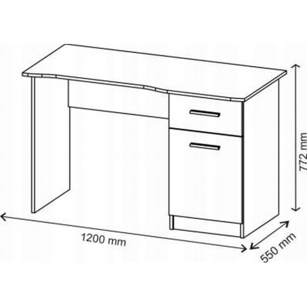 Sesame Schreibtisch 120x55 cm - Eiche/anthrazit Sesame Schreibtisch 120x55 cm - Eiche/anthrazit
