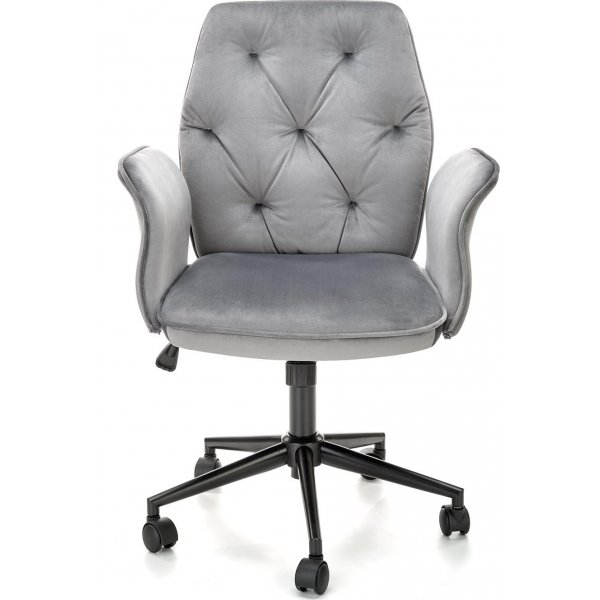 Run-Bürostuhl aus grauem Samt Run-Bürostuhl aus grauem Samt