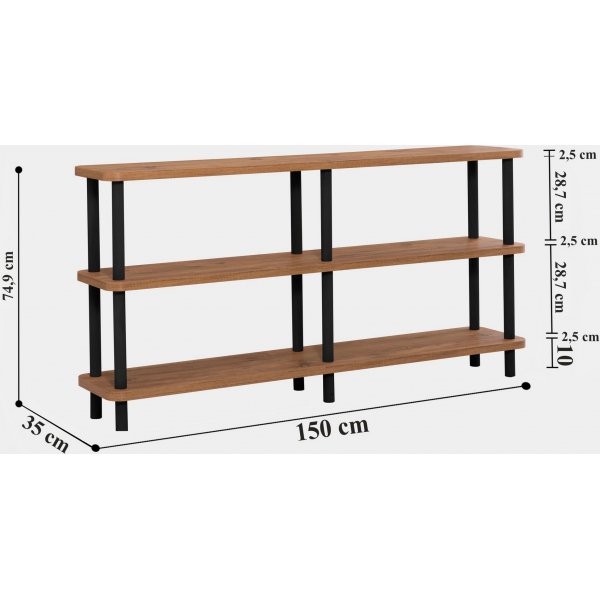 Raca Bücherregal - Schwarz/Kiefer Raca Bücherregal - Schwarz/Kiefer