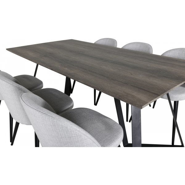 Esstisch 180x90 cm - Eiche/schwarz Esstisch 180x90 cm - Eiche/schwarz