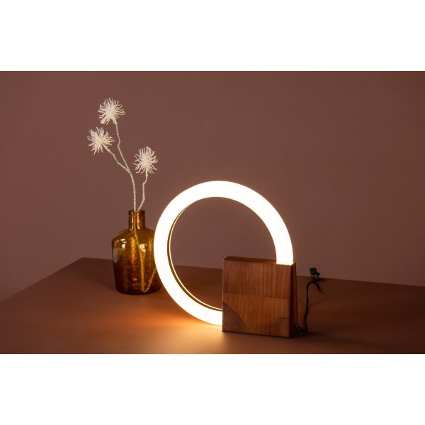 Brive Tischlampe - Nussbaum/wei�