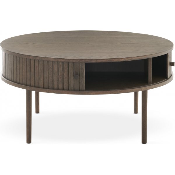 Slide Couchtisch Ø90 cm - Braun lackierte Eiche Slide Couchtisch Ø90 cm - Braun lackierte Eiche